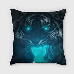 Подушка квадратная Неоновый водяной тигр 2022, цвет: 3D-принт