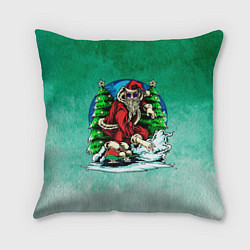 Подушка квадратная Санта дедок, цвет: 3D-принт
