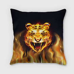 Подушка квадратная Тигр В Пламени