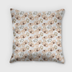 Подушка квадратная Собака Пудель - Poodle, цвет: 3D-принт