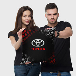 Подушка квадратная TOYOTA JAPAN RED STYLE ТОЙОТА ЯПОНИЯ, цвет: 3D-принт — фото 2