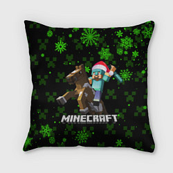 Подушка квадратная MINECRAFT НОВОГОДНИЙ КРИПЕРЫ