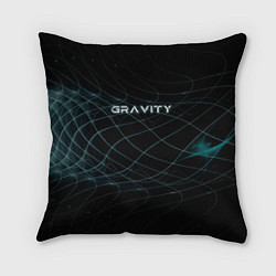 Подушка квадратная Gravity blue line theme, цвет: 3D-принт