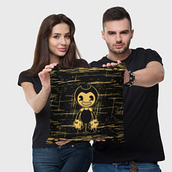 Подушка квадратная Bendy and the ink machine - Бенди, цвет: 3D-принт — фото 2