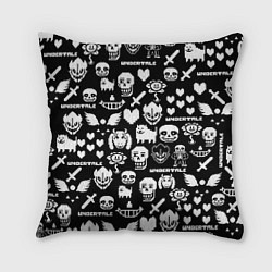 Подушка квадратная UNDERTALE PATTERN БЕЛЫЙ