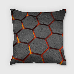 Подушка квадратная Раскаленный асфальт, цвет: 3D-принт