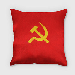 Подушка квадратная Красный Советский союз, цвет: 3D-принт