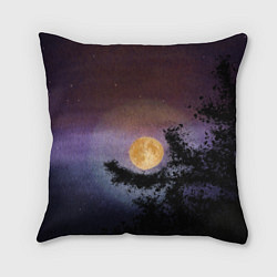 Подушка квадратная Night sky with full moon by Apkx