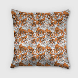 Подушка квадратная Тигры рисованный стиль