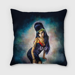 Подушка квадратная Amy Jade Winehouse, цвет: 3D-принт