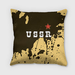 Подушка квадратная USSR - СЕРП И МОЛОТ Краски