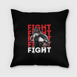 Подушка квадратная FIGHT FIGHT FIGHT, цвет: 3D-принт