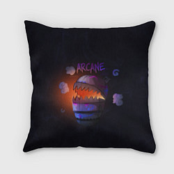 Подушка квадратная Бомба Джинкс ARCANE, цвет: 3D-принт