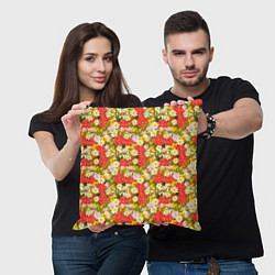 Подушка квадратная Красочный Цветочный Фон, цвет: 3D-принт — фото 2