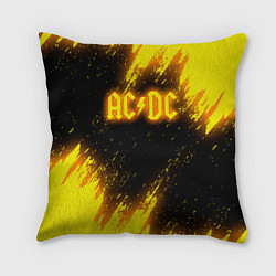 Подушка квадратная ACDC - Neon, цвет: 3D-принт
