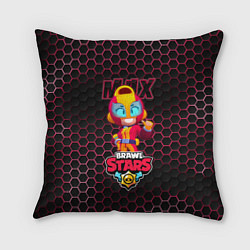 Подушка квадратная Макс BRAWL STARS, цвет: 3D-принт
