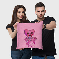 Подушка квадратная Pink Kissy Missy, цвет: 3D-принт — фото 2