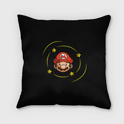 Подушка квадратная Звездочки вокруг Марио, цвет: 3D-принт