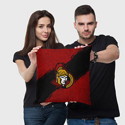 Подушка квадратная Оттава Сенаторз , Ottawa Senators, цвет: 3D-принт — фото 2