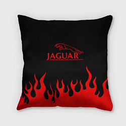 Подушка квадратная Jaguar, Ягуар огонь, цвет: 3D-принт