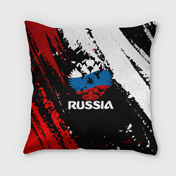 Подушка квадратная Russia Герб в цвет Флага