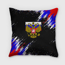 Подушка квадратная Russia Флаг с Гербом, цвет: 3D-принт