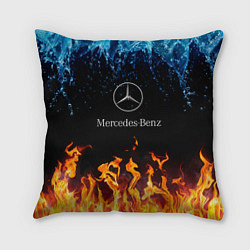 Подушка квадратная Mercedes-Benz: Вода и Огонь, цвет: 3D-принт