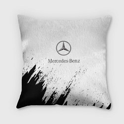 Подушка квадратная Mercedes-Benz - White texture, цвет: 3D-принт