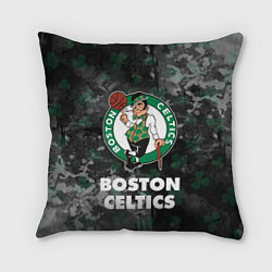 Подушка квадратная Бостон Селтикс, Boston Celtics, НБА, цвет: 3D-принт