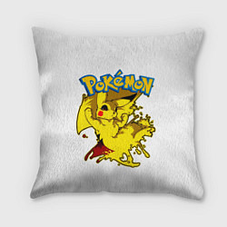 Подушка квадратная Пикачу злой Pokemon