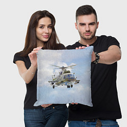 Подушка квадратная Многоцелевой вертолёт МИ-8, цвет: 3D-принт — фото 2