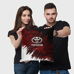 Подушка квадратная Toyota Вектор, цвет: 3D-принт — фото 2