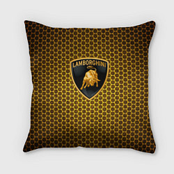 Подушка квадратная Lamborghini gold соты