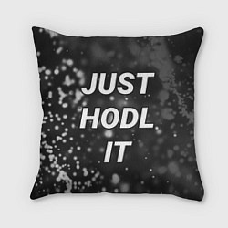 Подушка квадратная CRYPTO - JUST HODL IT Частицы