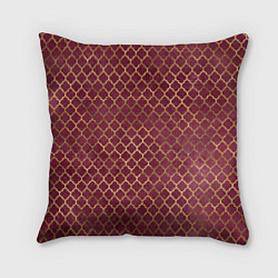 Подушка квадратная Gold & Red pattern