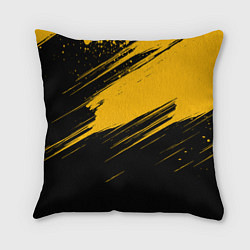 Подушка квадратная Black and yellow grunge