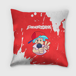 Подушка квадратная FRIDAY NIGHT FUNKIN - ПАРЕНЬ - Брызги, цвет: 3D-принт