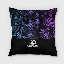 Подушка квадратная LEXUS LOGO NEON PATTERN