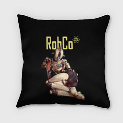Подушка квадратная Fallout - RobCo, цвет: 3D-принт