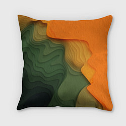 Подушка квадратная Зеленые дюны, цвет: 3D-принт