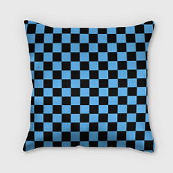 Подушка квадратная Шахматная доска Синяя