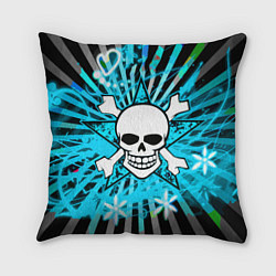Подушка квадратная Neon Skull