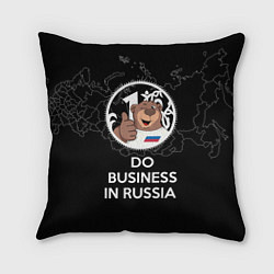 Подушка квадратная Do business in Russia