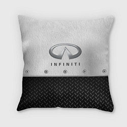 Подушка квадратная Infiniti сталь, цвет: 3D-принт