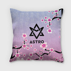 Подушка квадратная ASTRO ЦВЕТЫ САКУРЫ, цвет: 3D-принт