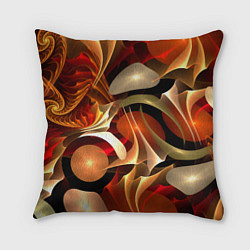 Подушка квадратная Абстрактные цифровые спирали, цвет: 3D-принт