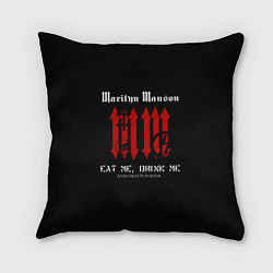 Подушка квадратная Marilyn Manson MM, цвет: 3D-принт