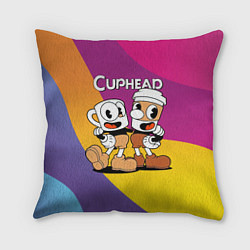 Подушка квадратная Cuphead Show Чашечки, цвет: 3D-принт