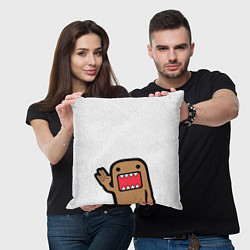 Подушка квадратная Domo-Kun, цвет: 3D-принт — фото 2