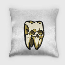 Подушка квадратная Зуб череп, цвет: 3D-принт